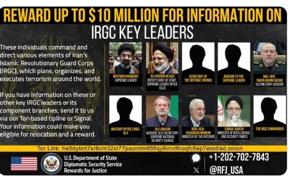 "Khamenei Wanted". Da Washington una taglia da 10 milioni di dollari sui vertici della Repubblica Islamica