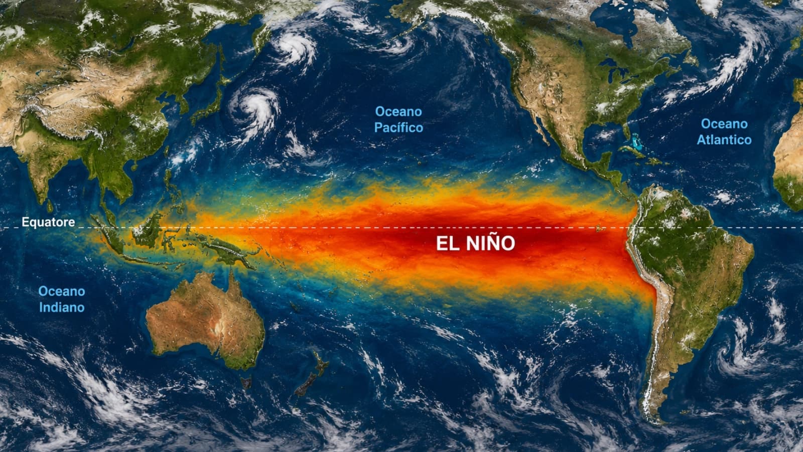 El Niño si rafforza, l'avvertimento dell'ONU: «Rischio elevato per il clima nei prossimi mesi»