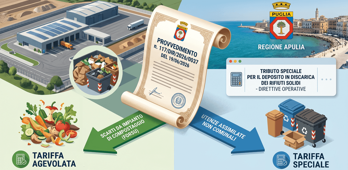 Tributo speciale per il deposito in discarica. Profili tariffari per gli scarti da impianto di compostaggio (FORSU) e per i flussi derivanti da utenze assimilate non comunali