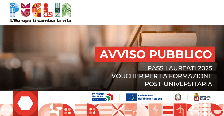 Terza rettifica dell’Avviso pubblico “PASS LAUREATI 2025 - Voucher per la formazione post universitaria”