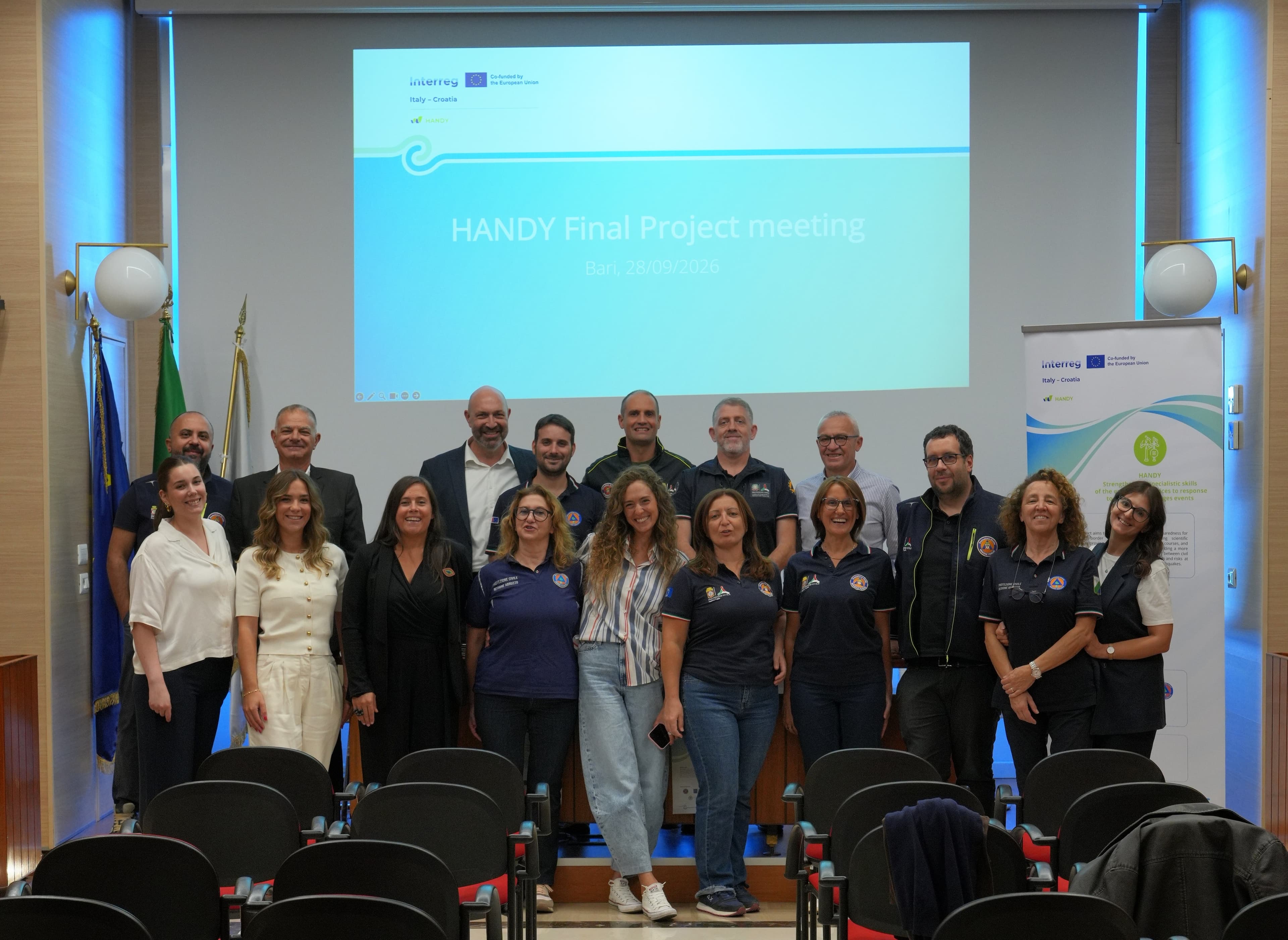 Interreg HANDY Italia-Croazia - Formazione, prevenzione e cooperazione transfrontaliera al centro dell’evento conclusivo del progetto guidato dalla Sezione Protezione Civile Regione Puglia