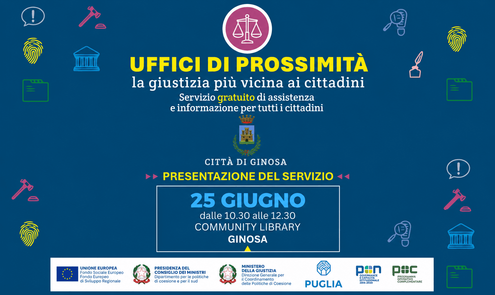 A Ginosa la nuova tappa del ciclo di incontri per conoscere i servizi offerti dagli Uffici di prossimità pugliesi