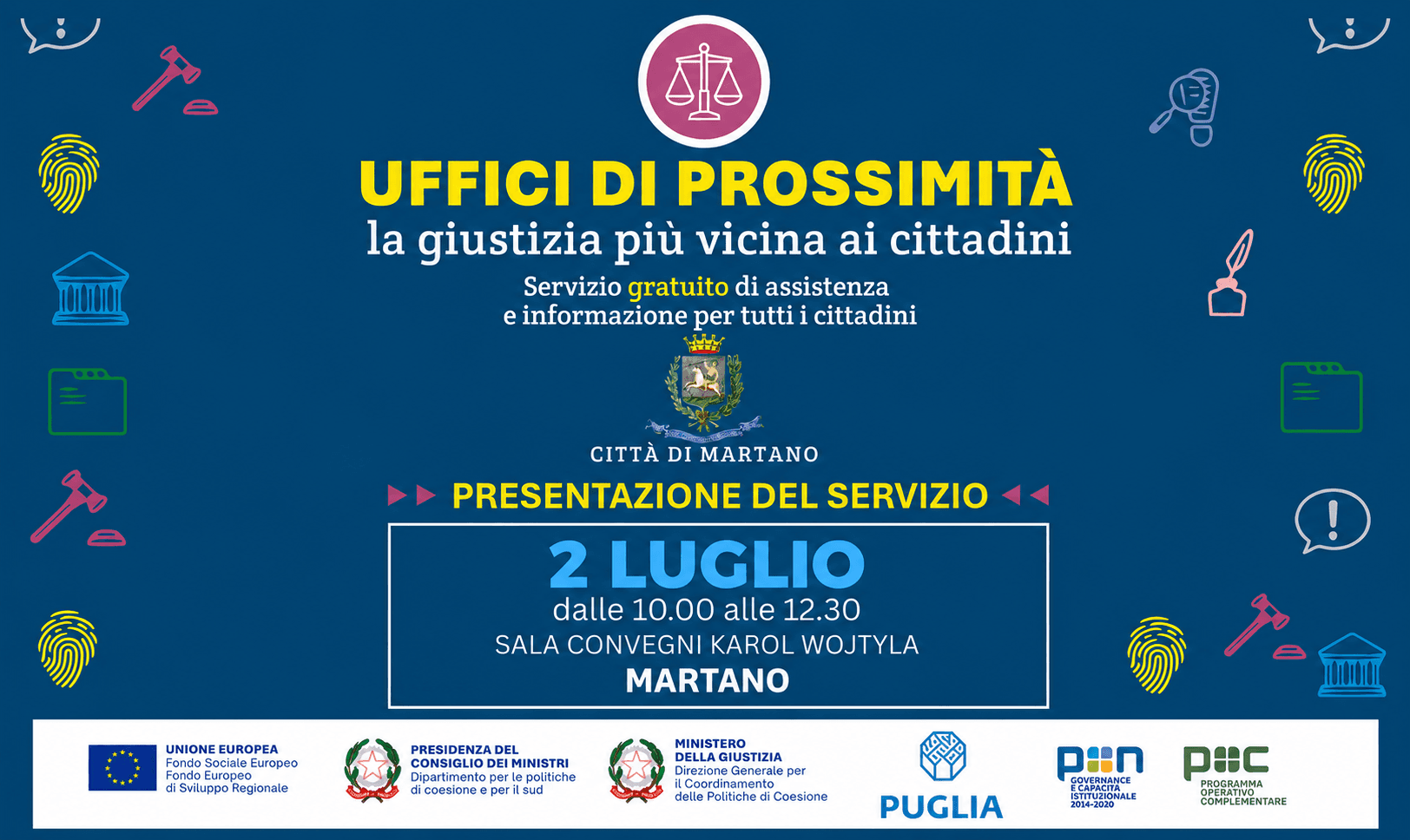 A Martano la prossima tappa del ciclo di incontri territoriali sugli Uffici di prossimità pugliesi